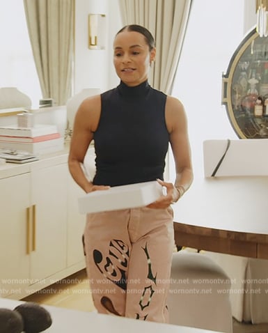 Sai's pink painted jeans on The Real Housewives of New York City
