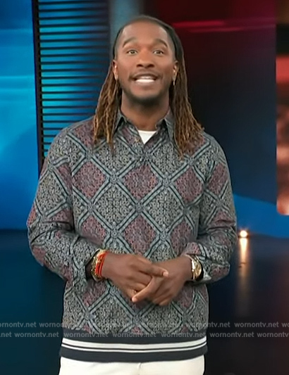 Scott's printed shirt on Access Hollywood