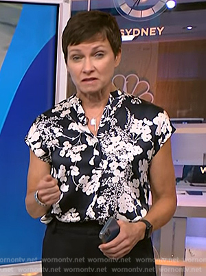 Stephanie Gosk's floral print top on NBC News Daily