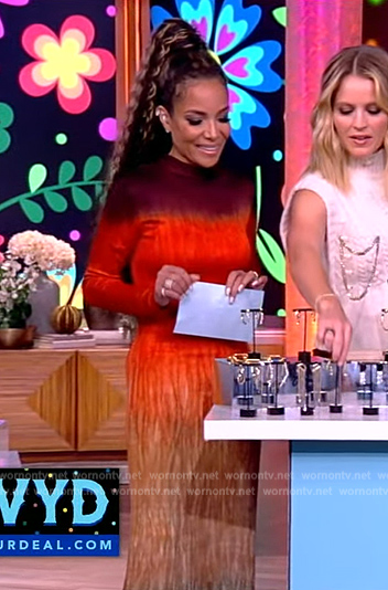 Sunny's red ombre maxi dress on The View