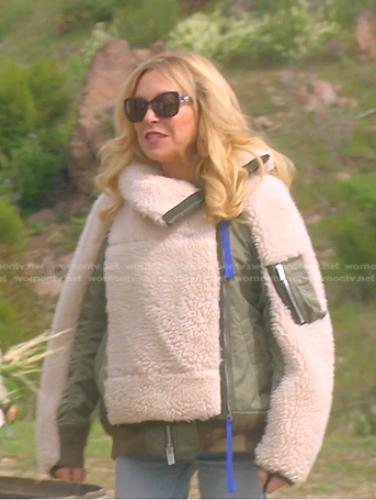 Sutton's shearling jacket on The Real Housewives of Beverly Hills