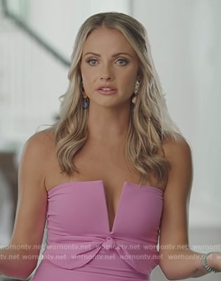 Taylor's pink bow front dress on Southern Charm