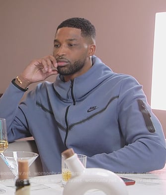 Tristan's blue Nike hoodie on The Kardashians