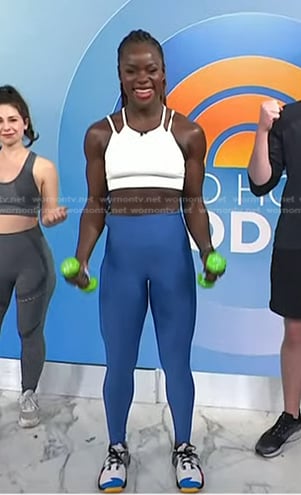Tunde Oyeneyin's white cropped top on Today