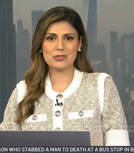 Rama Novini's contrast panel jacket on Today