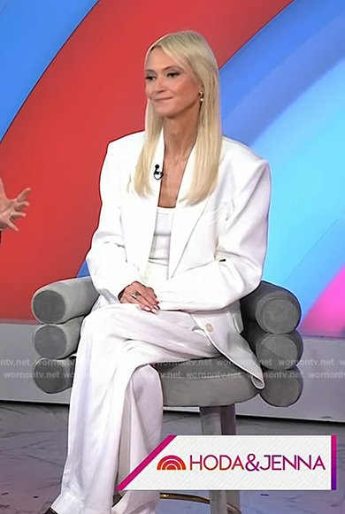 Zanna Roberts' white blazer and pants on Today