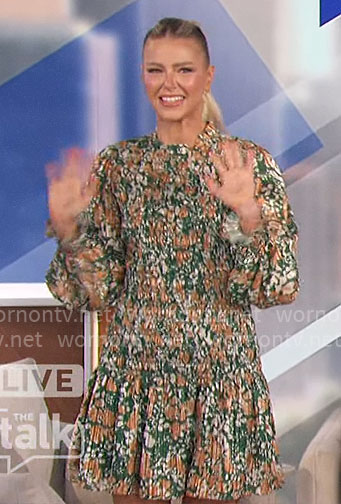 Ariana Madix's green floral dress on The Talk
