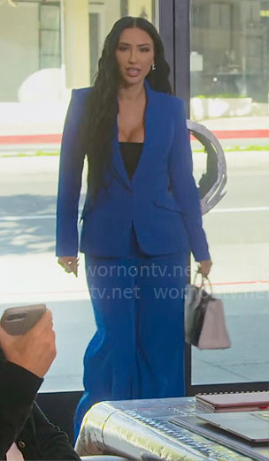 Bre's blue suit on Selling Sunset