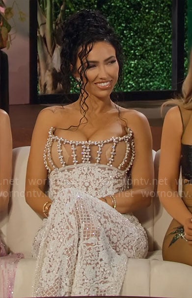 Bre's white reunion dress on Selling Sunset