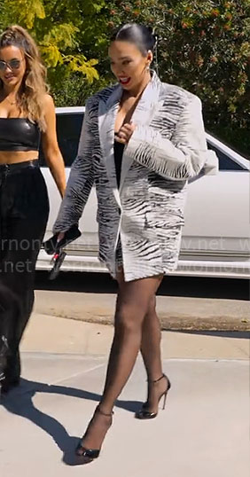 Bre's zebra print blazer on Selling Sunset