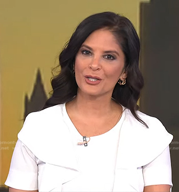 Darlene's white ruffle top on Today
