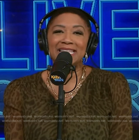 Deja Vu's leopard wrap dress on Live with Kelly and Mark