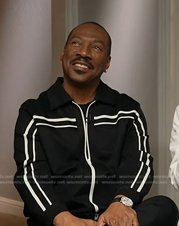 Eddie Murphy's black striped track jacket on Today