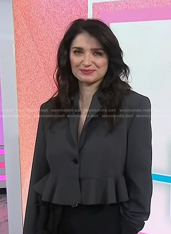 Eve Hewson's grey peplum jacket on Today