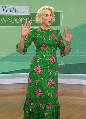 Hannah Waddingham's green floral dress on Today