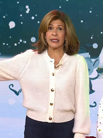Hoda's white cardigan on Today