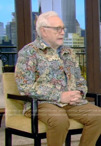 Brian Cox's floral print jacket on Live with Kelly and Mark