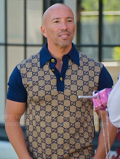 Jason's GG monogram polo shirt on Selling Sunset