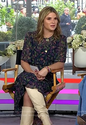 Jenna's blue floral print sheer dress on Today