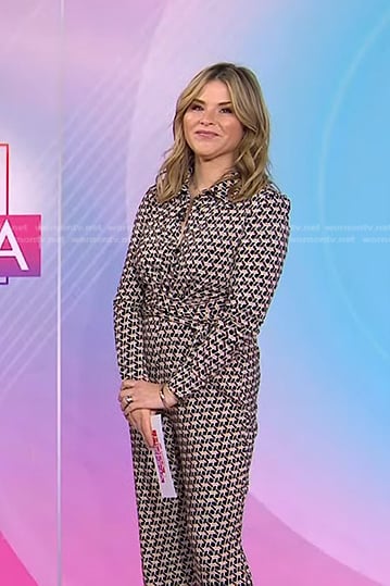 Jenna's geometric print jumpsuit on Today