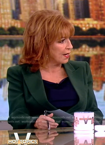 Joy's green velvet blazer on The View