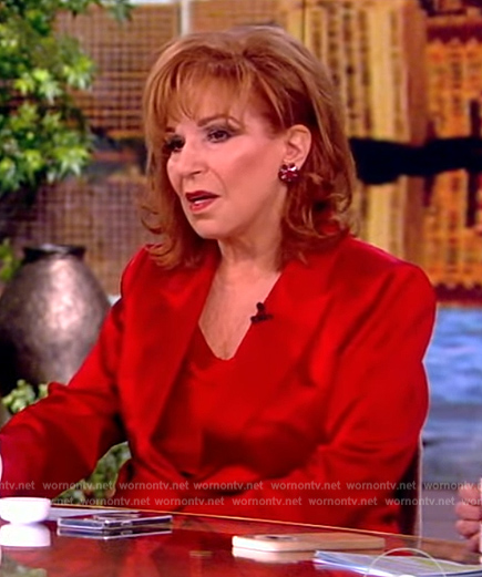 Joy's red satin blazer on The View