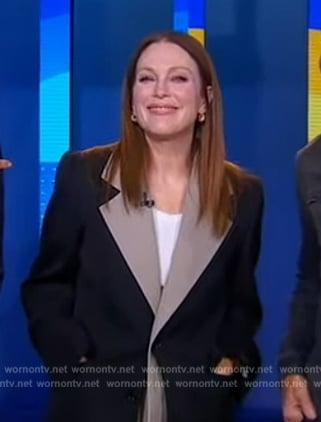 Julianne Moore's colorblock blazer on Good Morning America