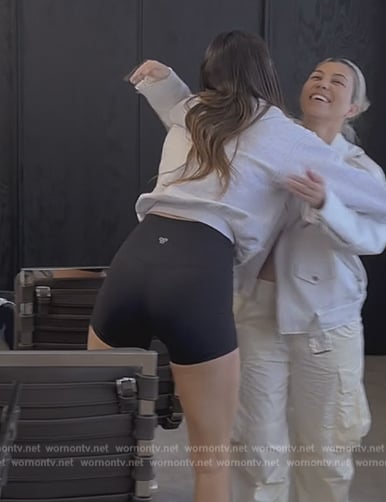 Kendal's black biker shorts on The Kardashians