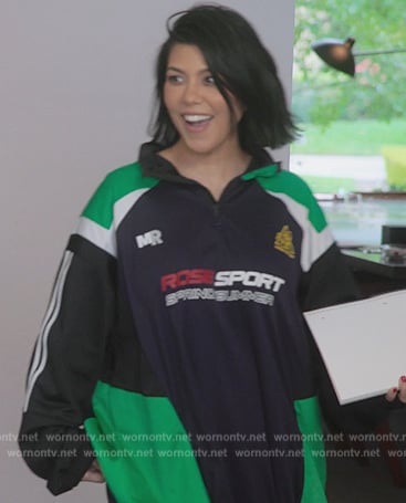 Kourtney's Rose Sport track jacket on The Kardashians