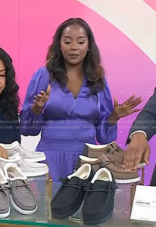 Makho's purple smocked dress on Today