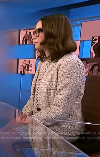 Mariah Grumet's gray tweed jacket on NBC News Daily