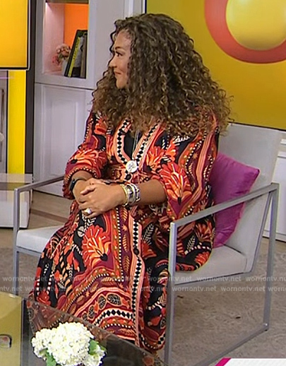 Michele Norris's floral print maxi dress on Today