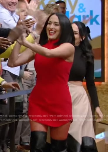 Nikki Garcia's red mini dress on Live with Kelly and Mark