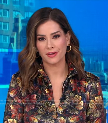 Rebecca's floral zip front dress on Good Morning America