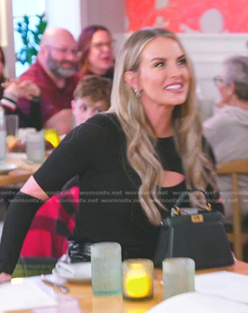 Whitney's black cutout top on The Real Housewives of Salt Lake City