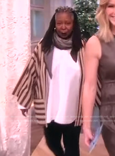 Whoopi's striped jacket on The View