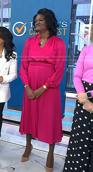 Dr. Angela Lamb's pink midi dress on Today