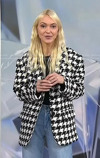 Zanna Roberts Rassi's houndstooth blazer on Today