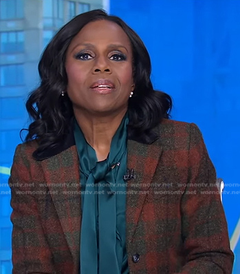 Deobrah's red plaid blazer on Good Morning America
