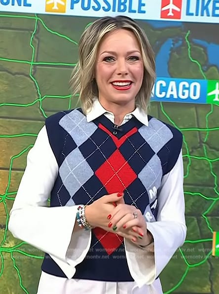 Dylan's argyle knit vest on Today