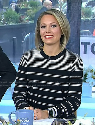 Dylan's black and white striped sweater on Today