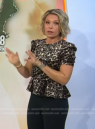 Dylan's leopard velvet top on Today