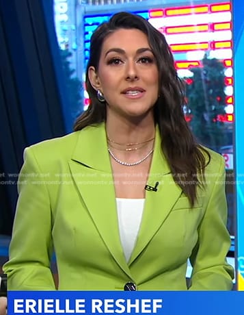Erielle's light green blazer on Good Morning America
