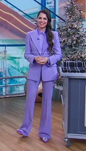 Erica Wark's lilac blazer and pants on Good Morning America