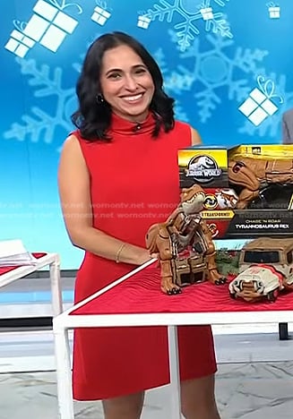 Grace Bastidas's red shift dress on Today