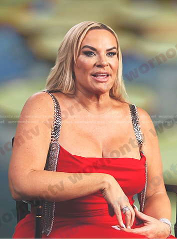 Heather's red confessional dress on The Real Housewives Ultimate Girls Trip