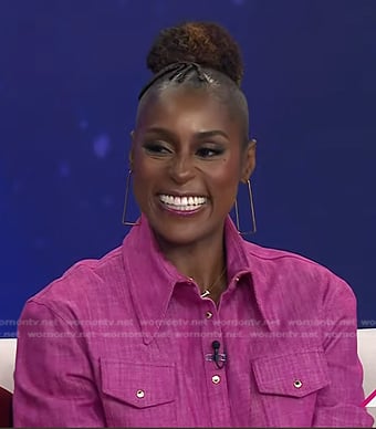 Issa Rae's pink shirt on Today