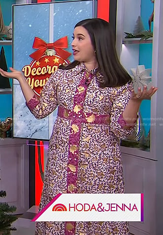 Ivy Odom's pink floral shirtdress on Today