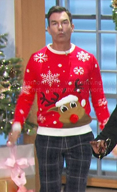 Jerry's Rudolph Christmas sweater on The Talk