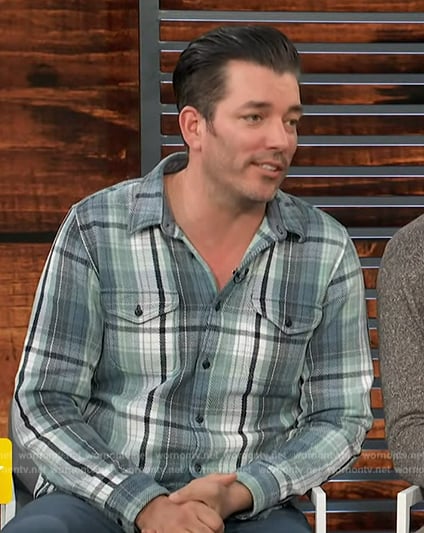 Jonathan Scott's plaid shirt on Access Hollywood